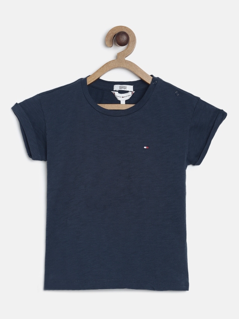 

Tommy Hilfiger Girls Navy Blue Back Printed Round Neck T-shirt