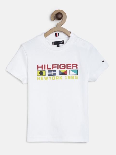 

Tommy Hilfiger Boys White Printed Round Neck T-shirt