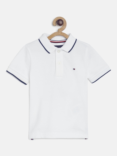 

Tommy Hilfiger Boys White Back Printed Polo Collar T-shirt
