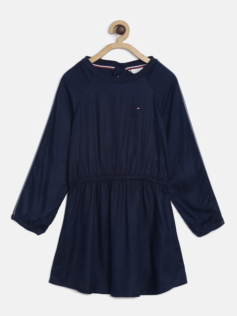 

Tommy Hilfiger Girls Navy Blue Solid Fit and Flare Dress