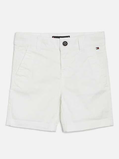 

Tommy Hilfiger Boys White Solid Regular Fit Chino Shorts
