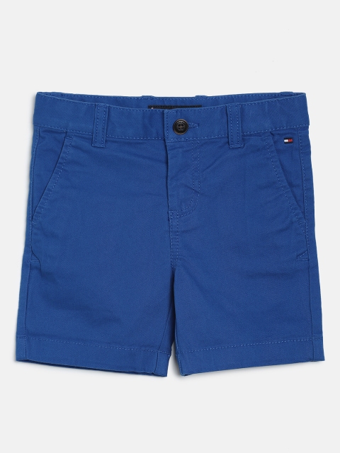 

Tommy Hilfiger Boys Blue Solid Regular Fit Chino Shorts