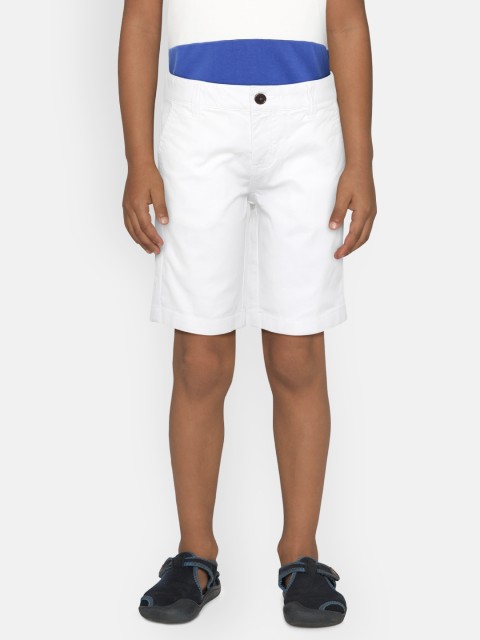 

Tommy Hilfiger Boys White Solid Regular Fit Chino Shorts