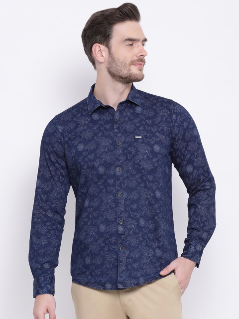 

Monte Carlo Men Blue & Grey Regular Fit Printed Casual Shirt