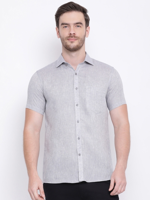 

Monte Carlo Men Grey Regular Fit Solid Casual Shirt