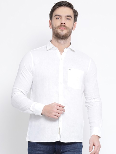 

Monte Carlo Men White Regular Fit Solid Casual Shirt