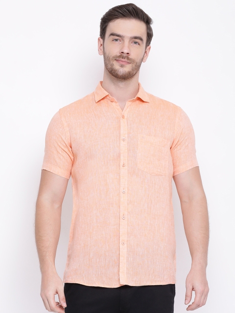 

Monte Carlo Men Orange Regular Fit Solid Casual Shirt