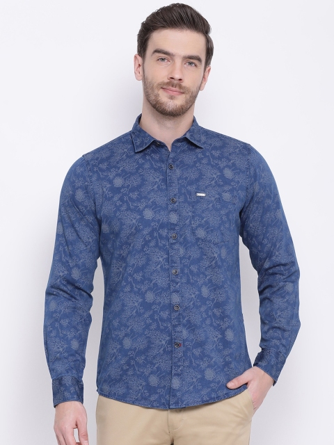 

Monte Carlo Men Blue & Grey Regular Fit Printed Casual Shirt
