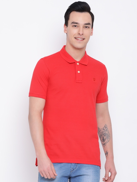 

Monte Carlo Men Red Solid Polo Collar T-shirt