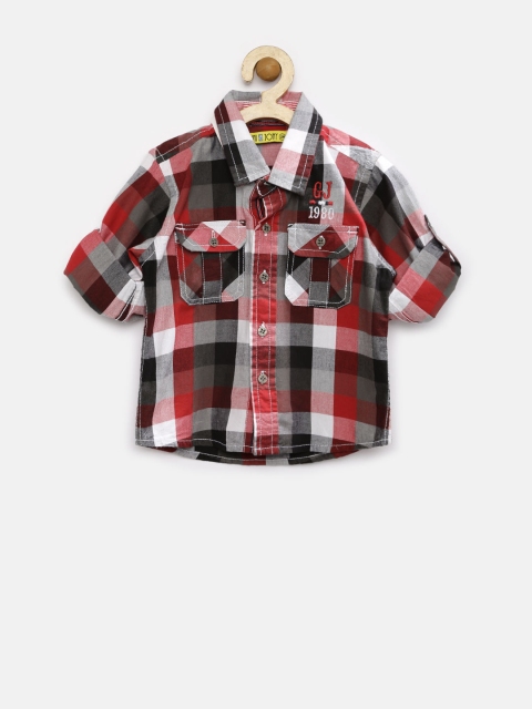 

Gini & Jony Boys Red & Black Checked Shirt