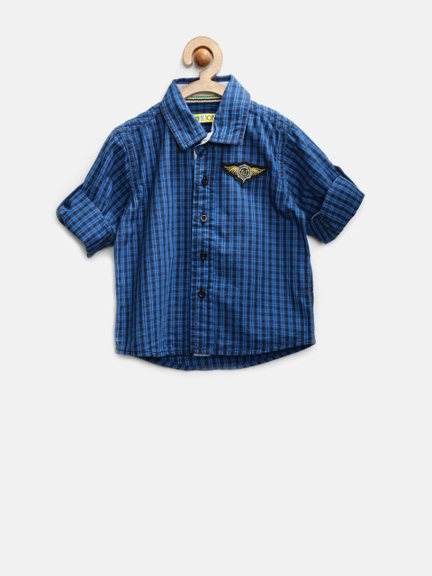 

Gini & Jony Boys Blue & Black Checked Shirt