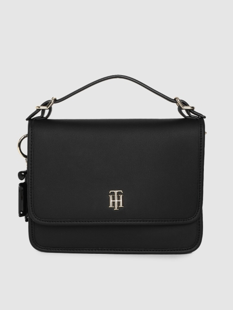 

Tommy Hilfiger Black Solid Satchel