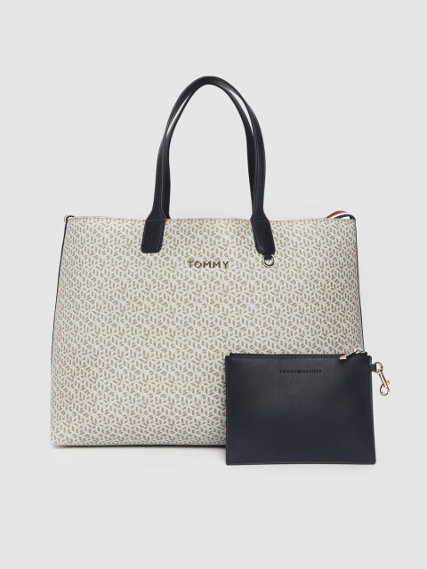 

Tommy Hilfiger Beige Printed Tote Bag