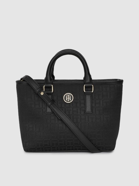 

Tommy Hilfiger Black Textured Handheld Bag