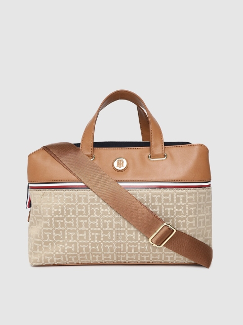 

Tommy Hilfiger Khaki Printed Satchel