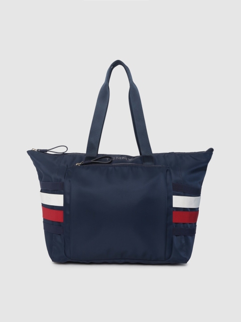 

Tommy Hilfiger Navy Blue & Red Striped Shoulder Bag