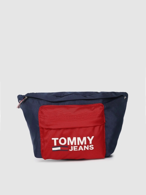 

Tommy Hilfiger Women Red & Navy Blue Printed Waist Pouch