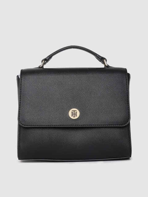 

Tommy Hilfiger Black Textured Satchel