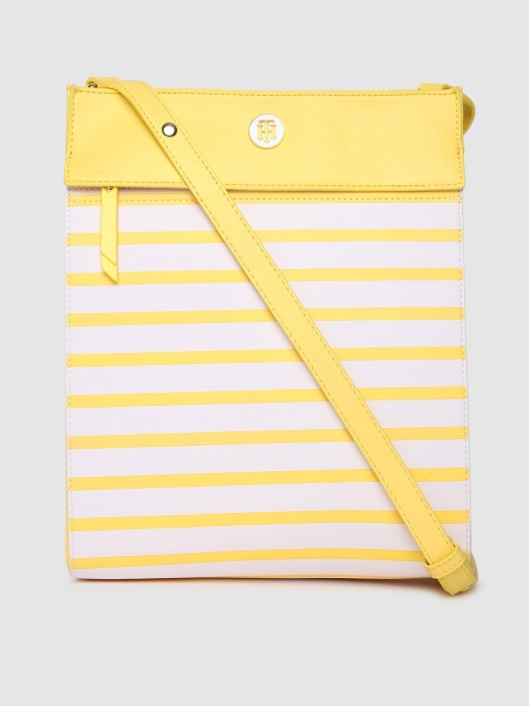 

Tommy Hilfiger Yellow & White Striped Sling Bag