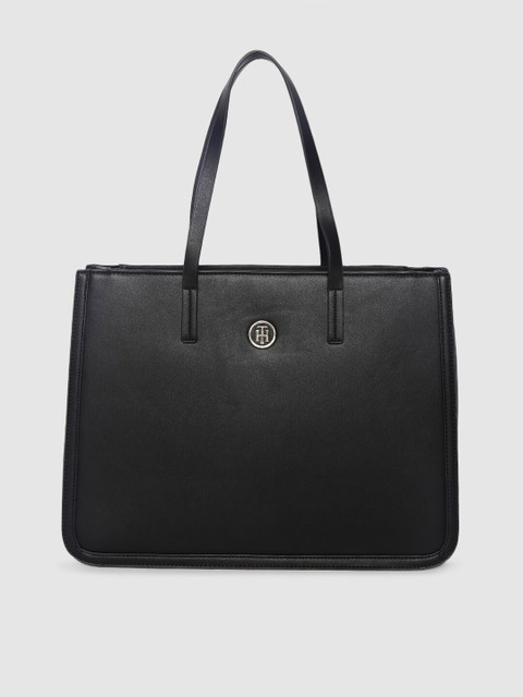 

Tommy Hilfiger Black Solid Handheld Bag