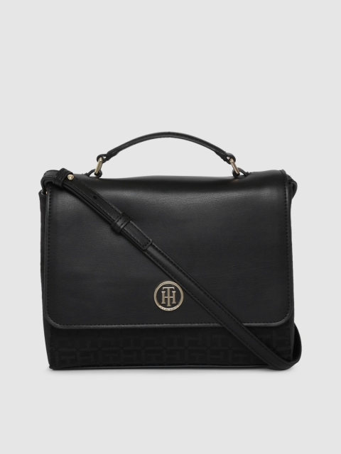 

Tommy Hilfiger Black Textured Satchel