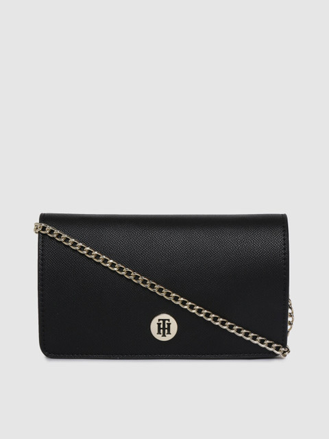 

Tommy Hilfiger Black Solid Honey Mini Sling Bag