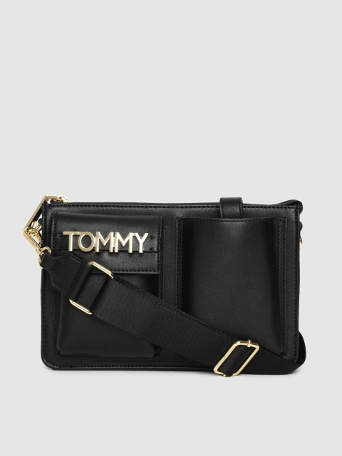 

Tommy Hilfiger Black Solid Sling Bag