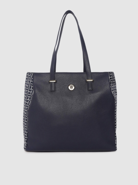 

Tommy Hilfiger Women Navy Blue Printed Tote Bag
