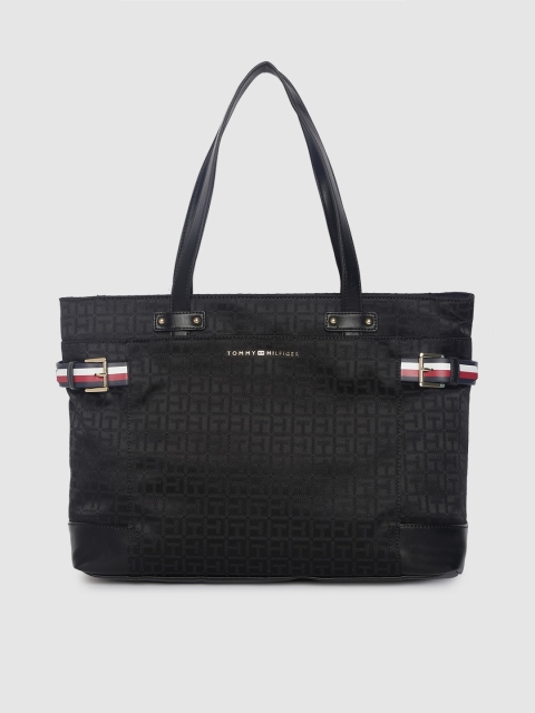 

Tommy Hilfiger Black Textured Tote Bag