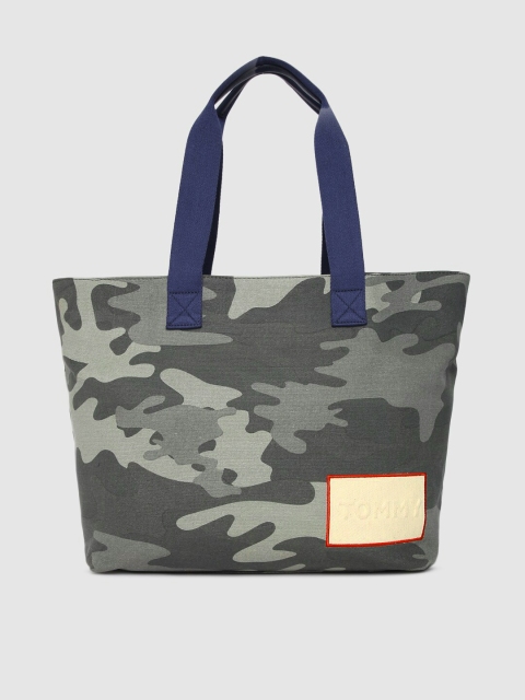 

Tommy Hilfiger Green Camouflage Printed Tote Bag