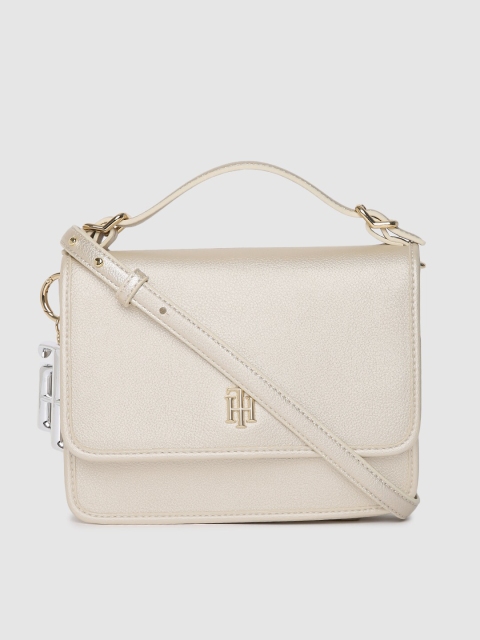 

Tommy Hilfiger Silver-Toned Solid Sling Bag