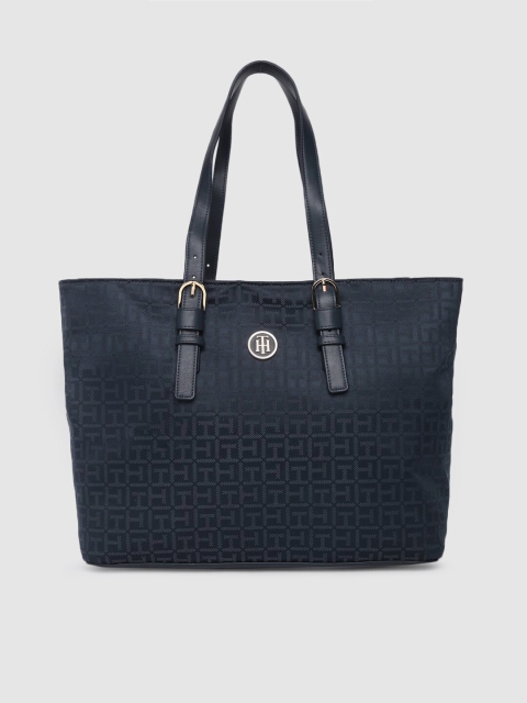 

Tommy Hilfiger Navy Blue Self Design Shoulder Bag