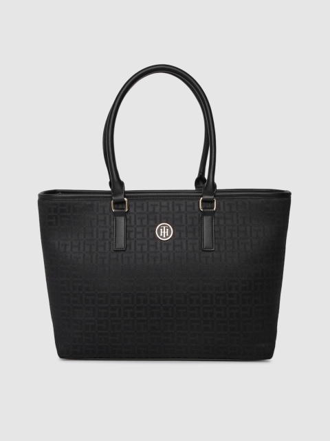 

Tommy Hilfiger Black Textured Handheld Bag