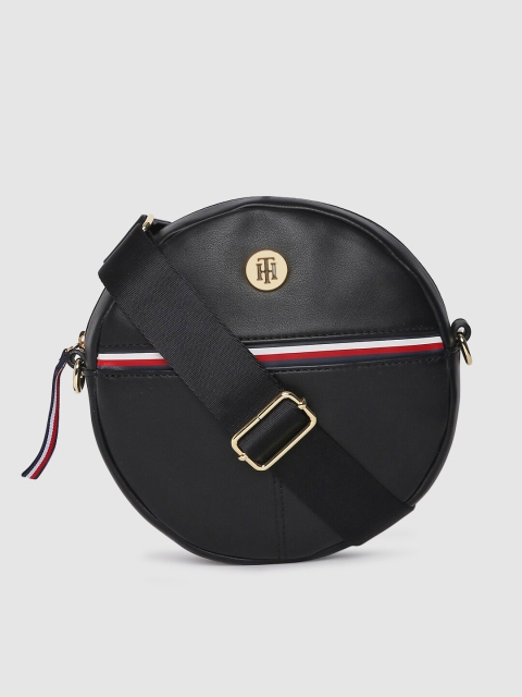 

Tommy Hilfiger Black Striped Sling Bag
