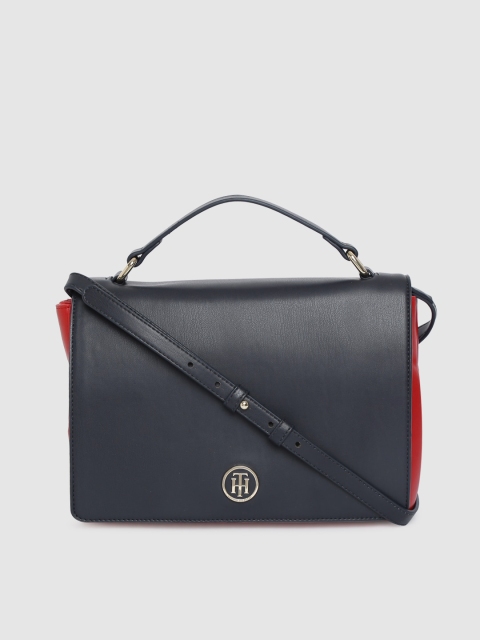 

Tommy Hilfiger Navy Blue Solid Satchel