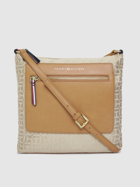 

Tommy Hilfiger Khaki Printed Sling Bag