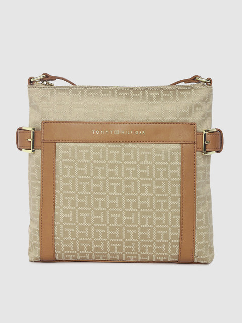 

Tommy Hilfiger Khaki Textured Sling Bag