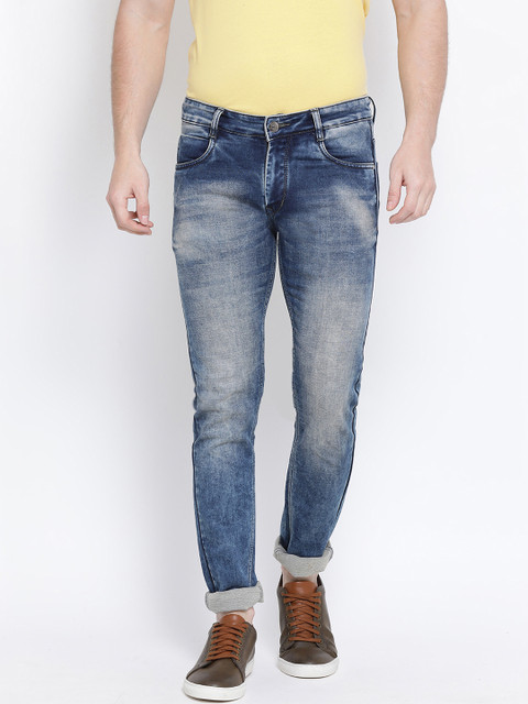 

Monte Carlo Men Blue Skinny Fit Mid-Rise Clean Look Jeans