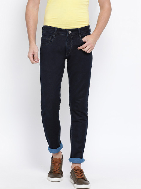 

Monte Carlo Men Navy Blue Slim Fit Mid-Rise Clean Look Jeans