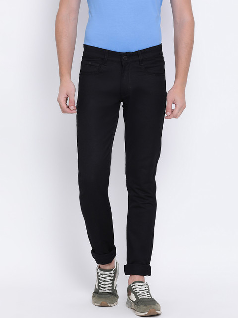 

Monte Carlo Men Black Skinny Fit Mid-Rise Clean Look Jeans