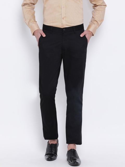 

Monte Carlo Men Black Regular Fit Solid Regular Trousers