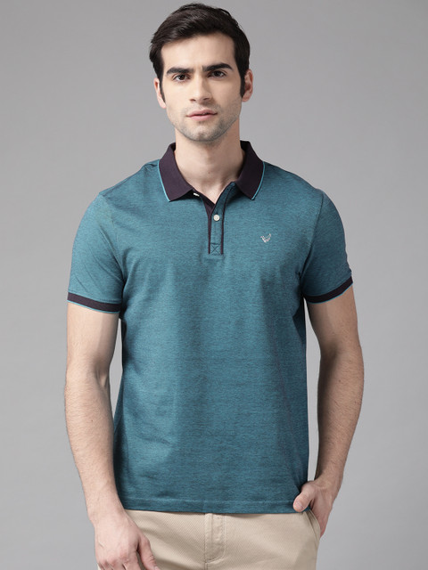 

Blackberrys Men Blue Solid Polo Collar T-shirt