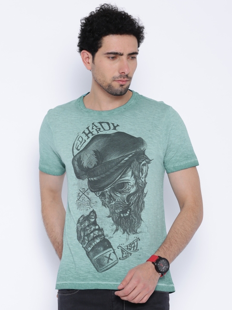 

Ed Hardy Green Washed Printed T-shirt