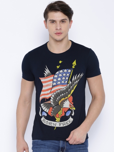 

Ed Hardy Navy Printed T-shirt, Navy blue