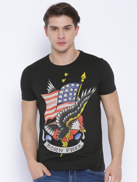 

Ed Hardy Black Printed Pure Cotton T-shirt