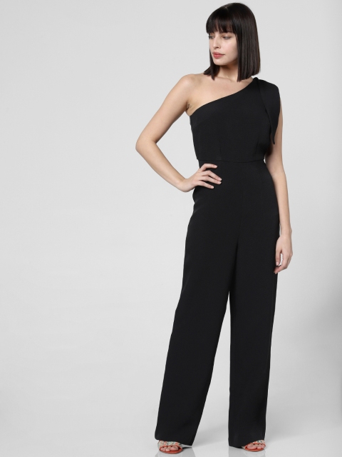 

Vero Moda Women Black Solid One Shoulder Basic Jumpsuit