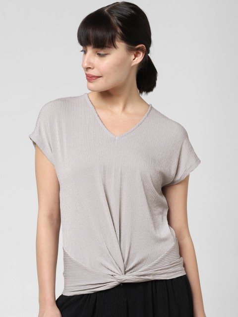 

Vero Moda Women Grey Self Design Top