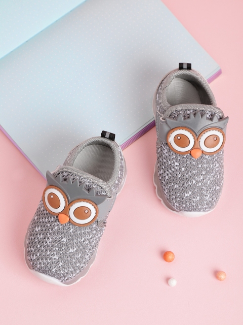 

Hoppipola Kids Grey & White Woven Design LED Sneakers