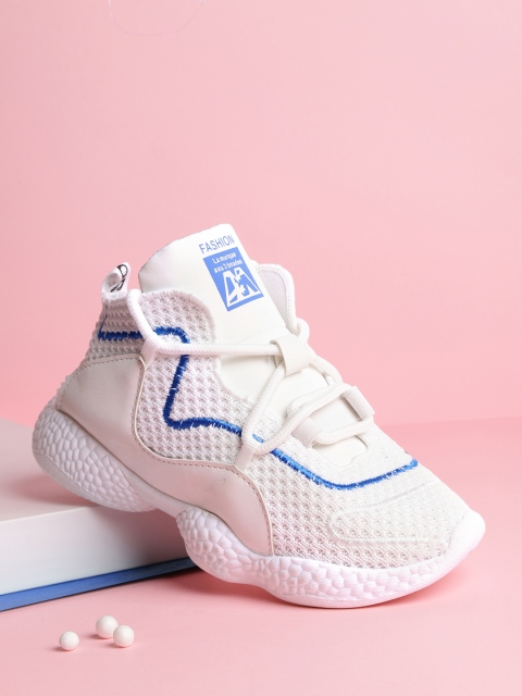 

Hoppipola Kids White Woven Design Sneakers