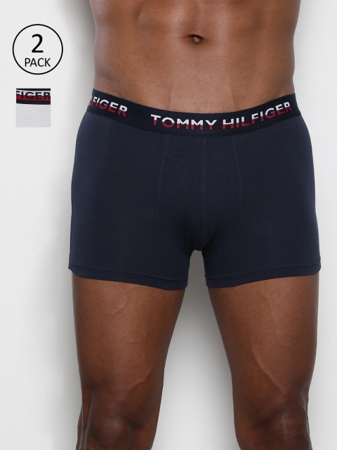 

Tommy Hilfiger Men Pack of 2 Solid Trunks P0AB4164, Navy blue